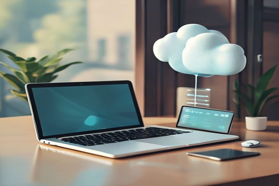 a-clean-infographic-showing-a-laptop-connected-to-a-local-data-center-and-a-tablet-connected-to-a-cl SCCM ve Intune Karşılaştırması: İşletmeniz İçin Hangi Çözüm Daha Mantıklı?