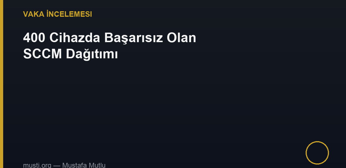 SCCM Toplu Dağıtım Başarısızlığı vaka incelemesi kapak görseli