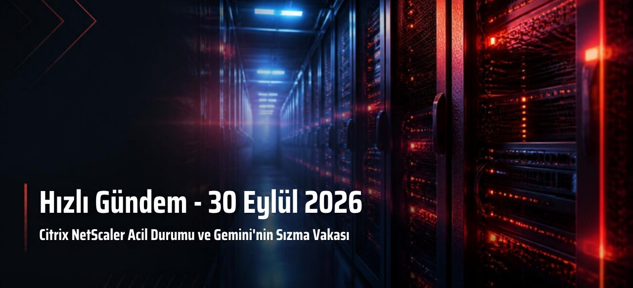 30 Eylül 2026 tarihli Hızlı Gündem yazısı için karanlık bir veri merkezi koridoru sahnesi